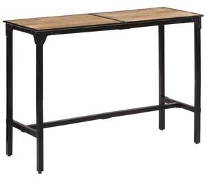 Stolik barowy, 150x55x107 cm, surowe lite drewno mango