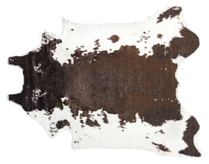 Dywan ekoskóra sztuczna sierść 130 x 170 cm biało-brązowy Bogong Beliani