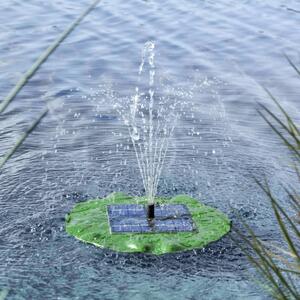 HI Pływająca fontanna z pompą, solarna, w kształcie liścia lotosu