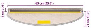 Samoprzylepne nakÅadki na schody 15 szt., 65x21x4 cm, platynowe