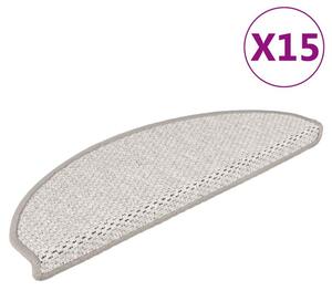 Samoprzylepne nakÅadki na schody 15 szt., 65x21x4 cm, platynowe