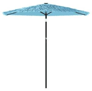 Parasol ogrodowy na stalowym słupku, niebieski, 223x223x213 cm