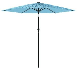 Parasol ogrodowy na stalowym słupku, niebieski, 223x223x213 cm