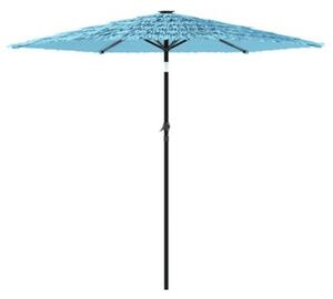 Parasol ogrodowy na stalowym słupku, niebieski, 223x223x213 cm
