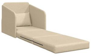 Sofa bed kremowy 65 x 80 x 83 cm tkanina