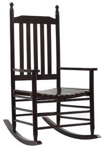 Fotel bujany z wygiętym siedziskiem, brązowy, drewno topolowe