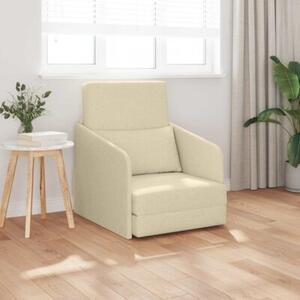 Sofa bed kremowy 65 x 80 x 83 cm tkanina
