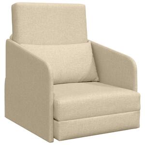 Sofa bed kremowy 65 x 80 x 83 cm tkanina
