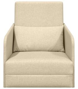 Sofa bed kremowy 65 x 80 x 83 cm tkanina
