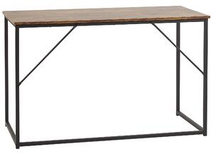 Industrialne biurko domowe do komputera ciemne drewno czarny 120 x 55 cm Pembro Beliani