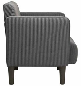 Sofa fotel z podÅokietnikami ciemnoszary 54 cm tkanina corduroy