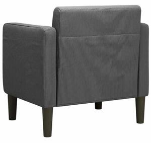 Sofa fotel z podÅokietnikami ciemnoszary 54 cm tkanina corduroy