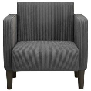 Sofa fotel z podÅokietnikami ciemnoszary 54 cm tkanina corduroy