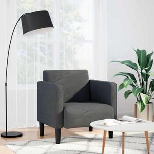 Sofa fotel z podÅokietnikami ciemnoszary 54 cm tkanina corduroy
