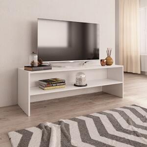 Szafka pod TV, biała, 120x40x40 cm, materiał drewnopochodny