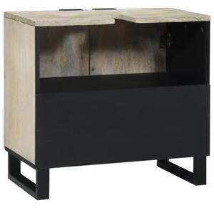 Nowoczesna szafka pod umywalkę z 2 półkami i drzwiami, biały kolor, minimalistyczny design