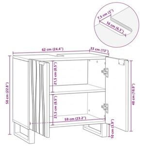 Nowoczesna szafka pod umywalkę z 2 półkami i drzwiami, biały kolor, minimalistyczny design