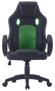 Fotel dla gracza, zielony, sztuczna skóra