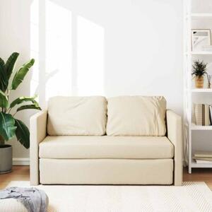Sofa podÅogowa 2-w-1, kremowa, 112x174x55 cm, tkanina