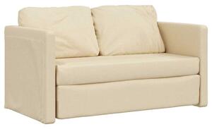 Sofa podÅogowa 2-w-1, kremowa, 112x174x55 cm, tkanina