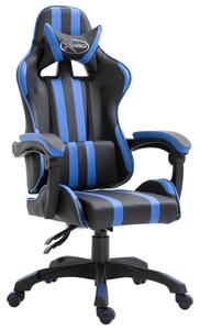 Fotel dla gracza, niebieski, sztuczna skóra
