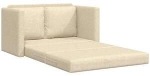 Sofa podÅogowa 2-w-1, kremowa, 112x174x55 cm, tkanina