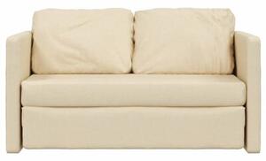Sofa podÅogowa 2-w-1, kremowa, 112x174x55 cm, tkanina