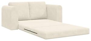 Sofa bed kremowy 148 x 71 x 83 cm aksamit