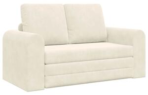 Sofa bed kremowy 148 x 71 x 83 cm aksamit
