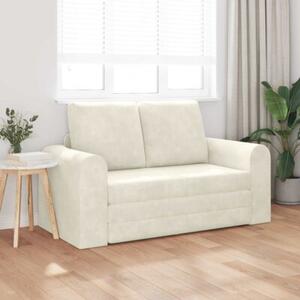 Sofa bed kremowy 148 x 71 x 83 cm aksamit