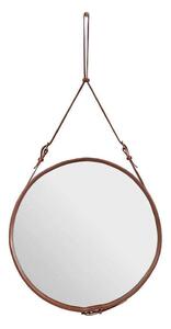 GUBI - Adnet Wall Mirror Circular Ø70 Tan Leather
