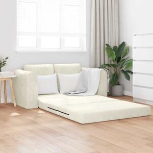 Sofa bed kremowy 148 x 71 x 83 cm aksamit