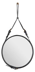 GUBI - Adnet Wall Mirror Circular Ø45 Black Leather