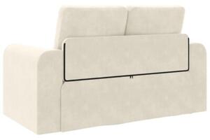 Sofa bed kremowy 148 x 71 x 83 cm aksamit