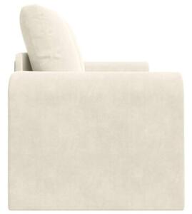 Sofa bed kremowy 148 x 71 x 83 cm aksamit