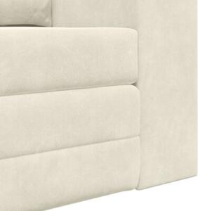 Sofa bed kremowy 148 x 71 x 83 cm aksamit