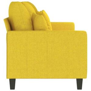 Sofa 3-osobowa, jasnoÅ¼Ã³Åta, 180 cm, tapicerowana tkaninÄ