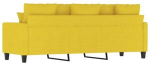 Sofa 3-osobowa, jasnoÅ¼Ã³Åta, 180 cm, tapicerowana tkaninÄ