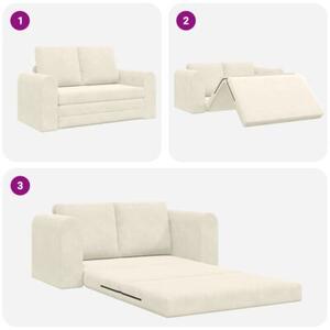 Sofa bed kremowy 148 x 71 x 83 cm aksamit