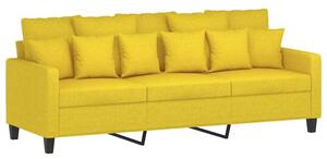 Sofa 3-osobowa, jasnoÅ¼Ã³Åta, 180 cm, tapicerowana tkaninÄ