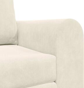 Sofa bed kremowy 148 x 71 x 83 cm aksamit