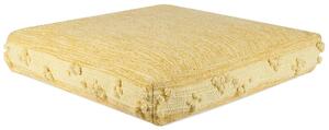 Poduszka podłogowa puf w stylu boho bawełna 60 x 60 x 12 cm żółta Clone Beliani