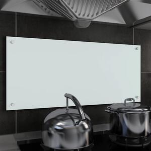 Panel ochronny do kuchni, biały, 90x40 cm, szkło hartowane