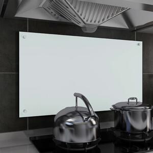 Panel ochronny do kuchni, biały, 90x50 cm, szkło hartowane