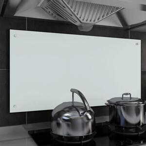 Panel ochronny do kuchni, biały, 100x50 cm, szkło hartowane