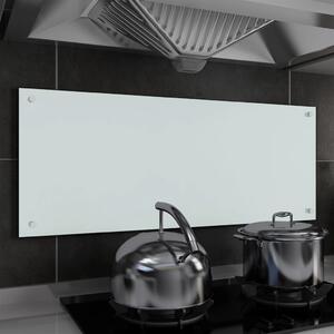 Panel ochronny do kuchni, biały, 100x40 cm, szkło hartowane