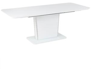 Rozkładany stół do jadalni nowoczesny 160/200 x 90 cm szklany blat biały Sunds Beliani