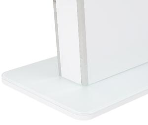 Rozkładany stół do jadalni nowoczesny 160/200 x 90 cm szklany blat biały Sunds Beliani