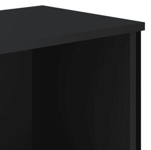 Regał na książki, czarny 80x31x137,5 cm materiał drewnopochodny