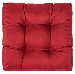 Poduszka na paletę, czerwona, 58 x 58 x 10 cm, poliester
